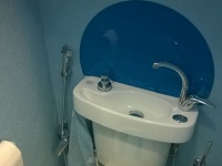 WiCi Concept Handwaschbecken mit Gäste WC Handbrause - Frau M (Frankreich - 64)